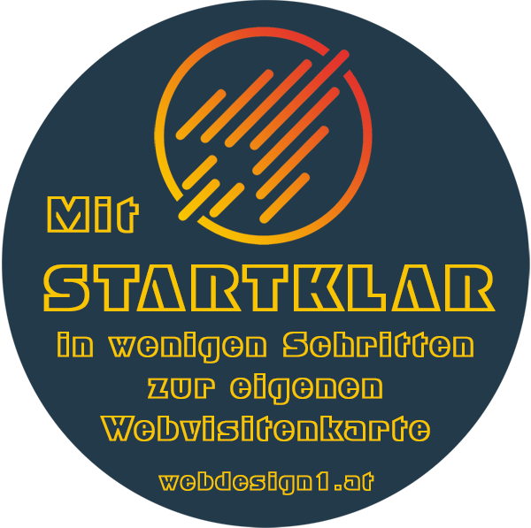 Startklar Webvisitenkarte von webdesign1.at